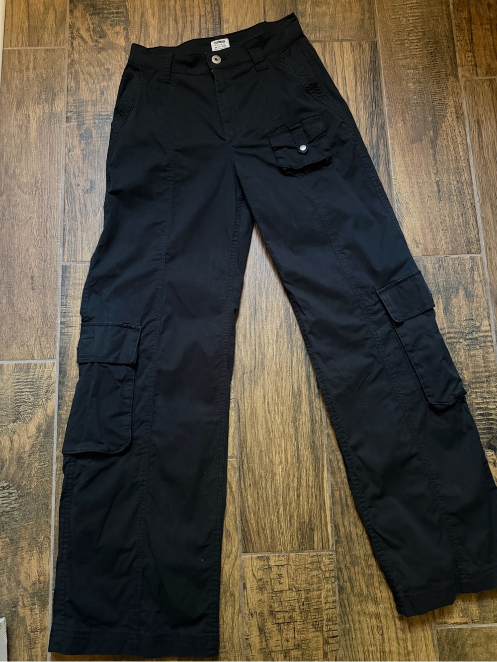 Cotton On Black Women's Cargo Pants - Utility Pocket Detail SIZE 4